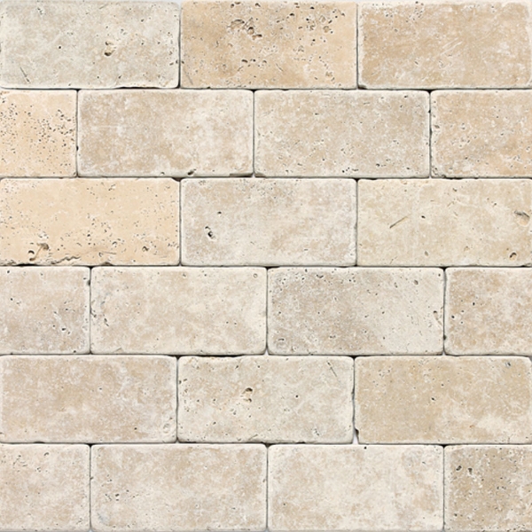 Picture of Daltile - Travertine 3 x 6 Tumbled Mediterranean Ivory
