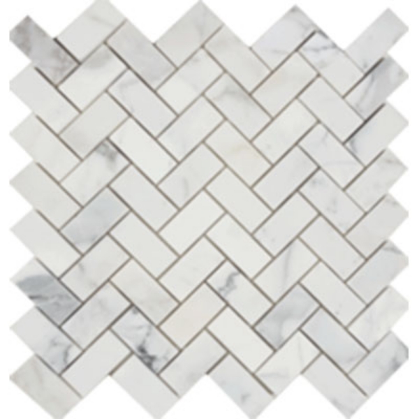 Picture of Tesoro - Metropolitan Stone Herringbone Mosaic Calacatta Gold