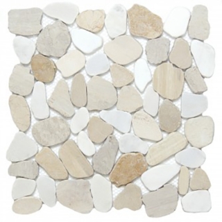 Picture of Emser Tile - Cultura Stone Pebble Mosaic Blend Summer