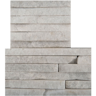 Picture of Emser Tile - Slate, Quartzite and Sandstone Mini Stacked Corner Set White Quartzite