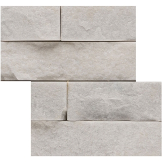 Picture of Emser Tile - Slate, Quartzite and Sandstone Stacked Corner Set White Quartzite