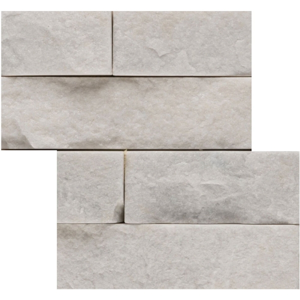 Picture of Emser Tile - Slate, Quartzite and Sandstone Stacked Corner Set White Quartzite