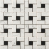 Picture of Emser Tile - Marble Pinwheel Mosaic Bianco Gioia