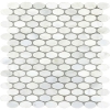 Picture of Emser Tile - Marble Oval Mosaic Winter Frost