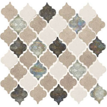 Picture of Daltile - Stone Decorative Accents Baroque Mosaic Blanc Et Beige