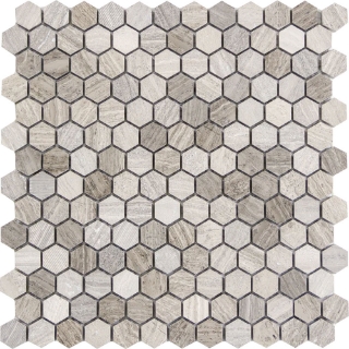 Picture of Emser Tile - Metro Hexagon Mix 1 x 1 Gray