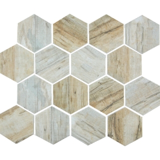 Picture of Tesoro - Bark Hexagon Cinnamon