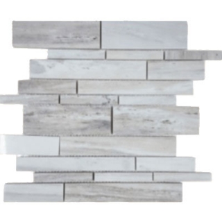 Picture of Tesoro - Pietra Antica Select Polished Travertine Random Linear Mosaic Skyline