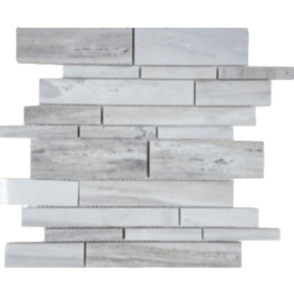 Picture of Tesoro - Pietra Antica Select Polished Travertine Random Linear Mosaic Skyline