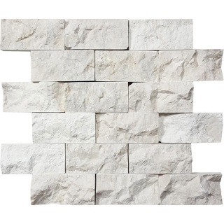 Picture of Tesoro - Pietra Antica Antiqued Stones Split Face Mosaic 2 x 4 Imperial Pearl