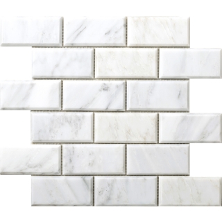 Picture of Emser Tile - Marble Beveled Mosaic Winter Frost Polished