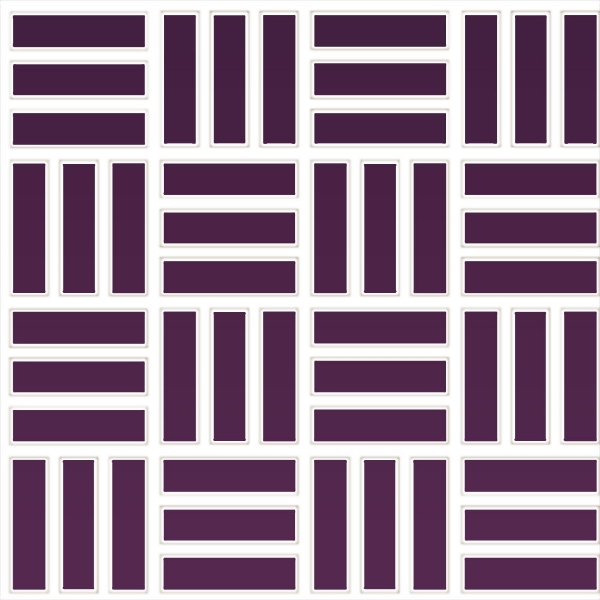 Picture of Daltile - Color Wheel Mosaic Lattice Weave Plum Crazy