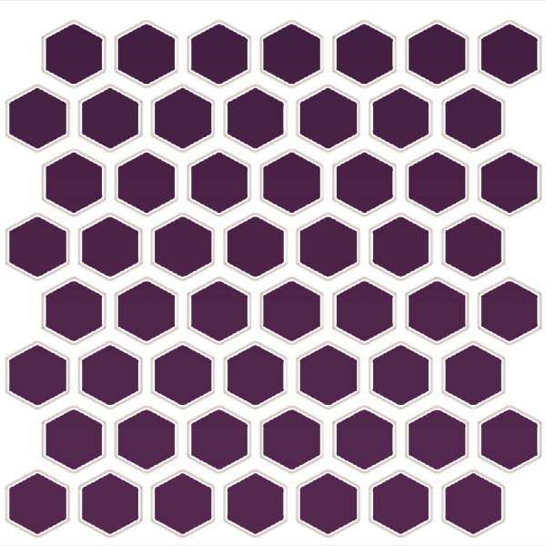 Picture of Daltile - Color Wheel Mosaic Hexagon Plum Crazy