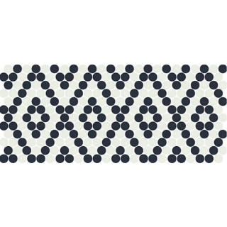 Picture of Daltile - Keystones Blends Penny Rounds Arctic White Black Diamond
