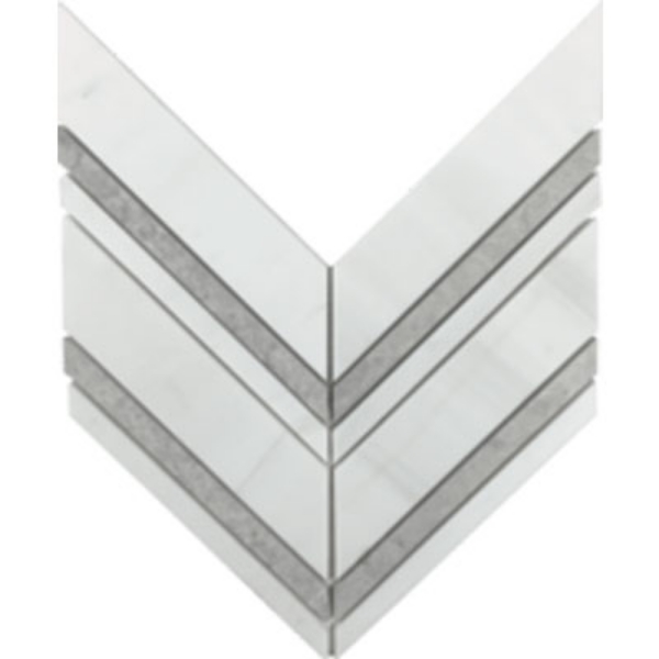 Picture of Tesoro - Metropolitan Stone Chevron Mosaic Dolomite Nuvoloso Blend