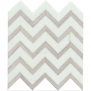 Picture of Emser Tile - Bizou Chevron White Cream