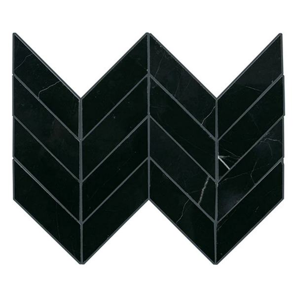 Picture of Daltile - Pietra Divina Mosaic Chevron Nero Marquina