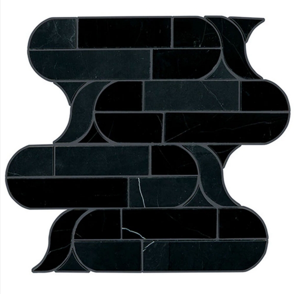 Picture of Daltile - Pietra Divina Mosaic Cupola Nero Marquina