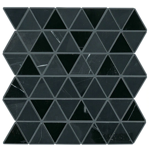 Picture of Daltile - Pietra Divina Mosaic Triangle Nero Marquina