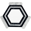 Picture of Tesoro - Metropolitan Waterjet Bexagon Thassos Bianco Carrara Nero