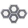 Picture of Tesoro - Metropolitan Waterjet Bexagon Thassos Bianco Carrara Nero