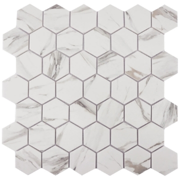 Picture of Tesoro - Native Hexagon Mosaic Calacatta