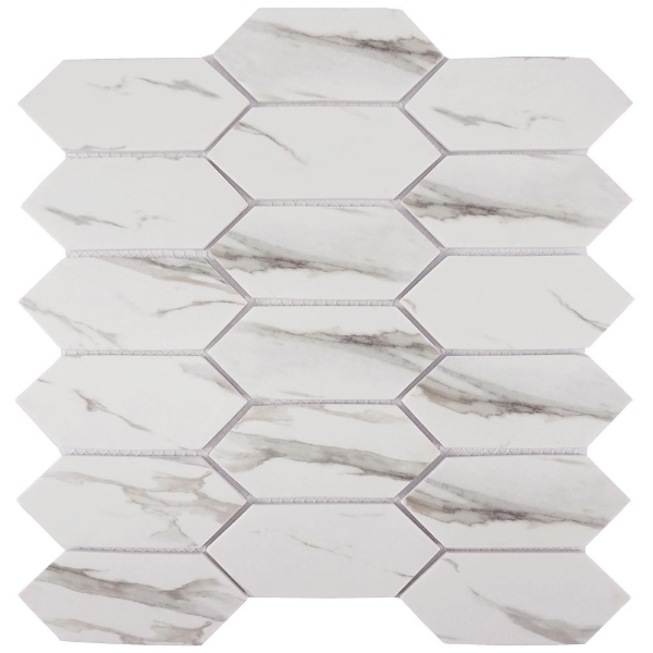 Picture of Tesoro - Native Picket Mosaic Calacatta