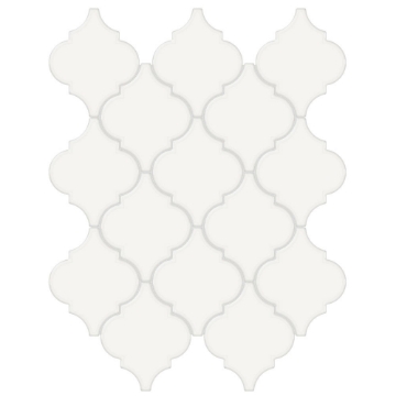 Picture of Tesoro - Soho Arabesque Mosaic Canvas White