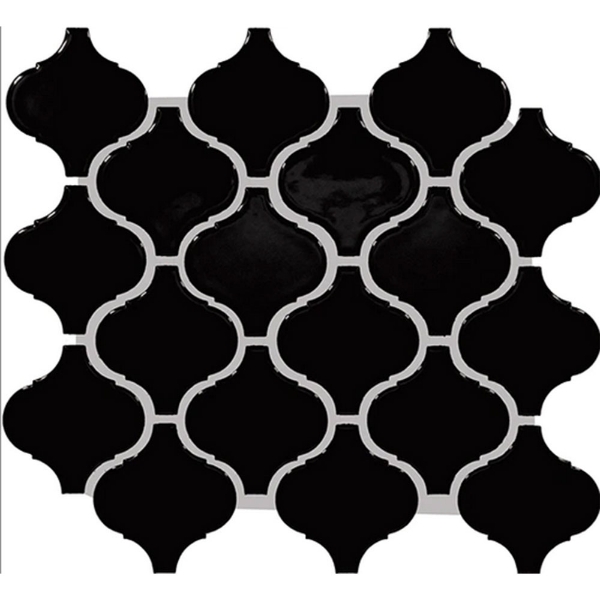 Picture of Daltile - Color Wheel Retro Arabesque Black Glossy