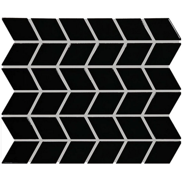 Picture of Daltile - Color Wheel Retro Chevron Black Glossy