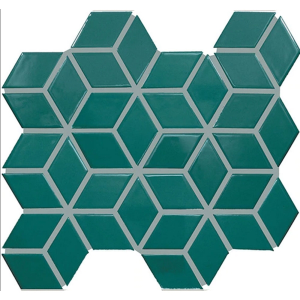 Picture of Daltile - Color Wheel Retro Cube Peaock Glossy