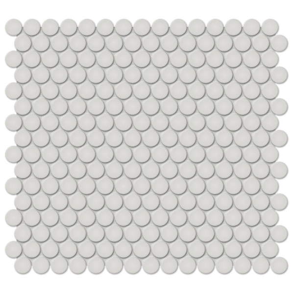 Picture of Tesoro - Soho Penny Round Mosaic Halo Grey Glossy