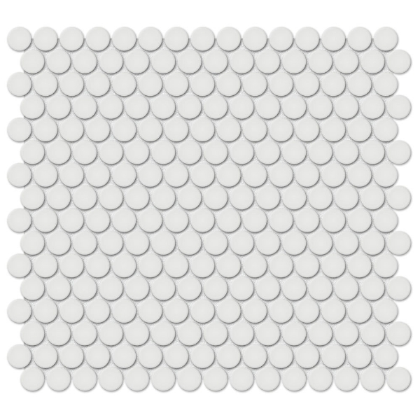 Picture of Tesoro - Soho Penny Round Mosaic Vintage Grey Matte