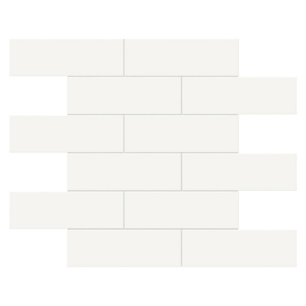 Picture of Tesoro - Soho Brick Glossy Mosaic Canvas White