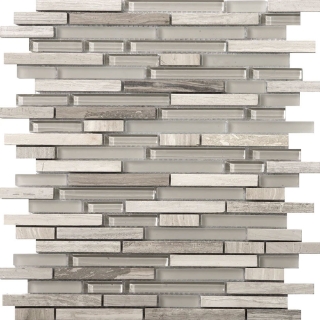 Picture of Emser Tile - Lucente Glass and Stone Linear Mosaic Blend Certosa