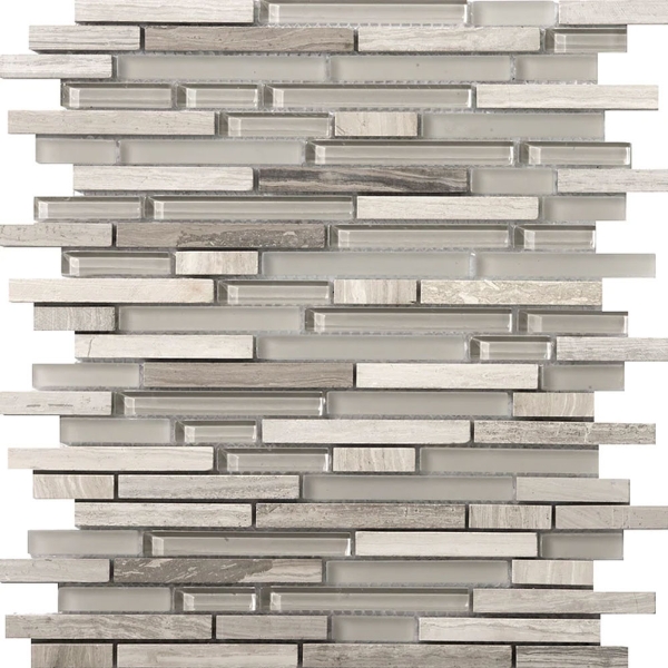 Picture of Emser Tile - Lucente Glass and Stone Linear Mosaic Blend Certosa