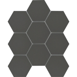 Picture of Emser Tile - Source 3 x 3 Hex Mosaic Black