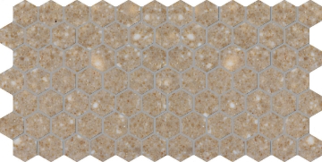 Picture of Daltile - Keystones 1 x 1 Hexagon Mottled Medium Brown