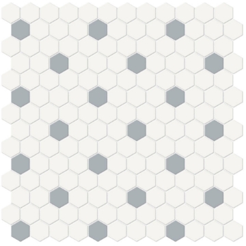 Picture of Tesoro - Soho Mosaic Hex 1 Mosaic White & Cloud Blue