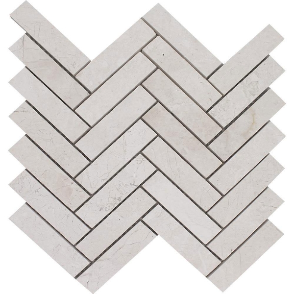 Picture of Tesoro - Pietra Antica Antiqued Stones Herringbone Mosaic Imperial Pearl