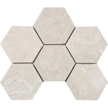 Picture of Tesoro - Pietra Antica Antiqued Stones Hexagon Mosaic 4 Chateaux
