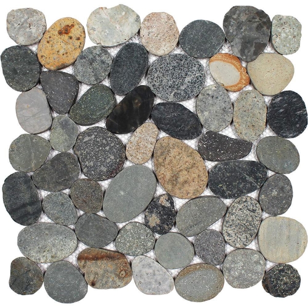 Picture of Tesoro - Ocean Stones Sliced Mosaic Java