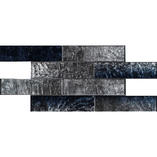 Picture of Tesoro - Terra Bella Random Mosaic Silver Blue 2 x 8