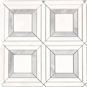 Picture of Tesoro - Metropolitan Waterjet Lente Thassos Bianco Carrara