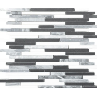 Picture of Tesoro - Metropolitan Stone Pixie Mosaic Metropolitan Blend with Thassos Bardiglio and Black