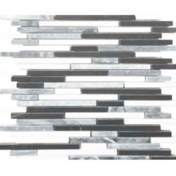 Picture of Tesoro - Metropolitan Stone Pixie Mosaic Metropolitan Blend with Thassos Bardiglio and Black