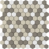 Picture of Emser Tile - Source 1 x 1 Hex Mosaic Light Blend