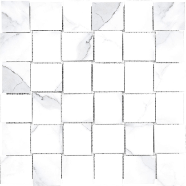 Picture of Tesoro - Lucca Basketweave Mosaic Statuario Matte