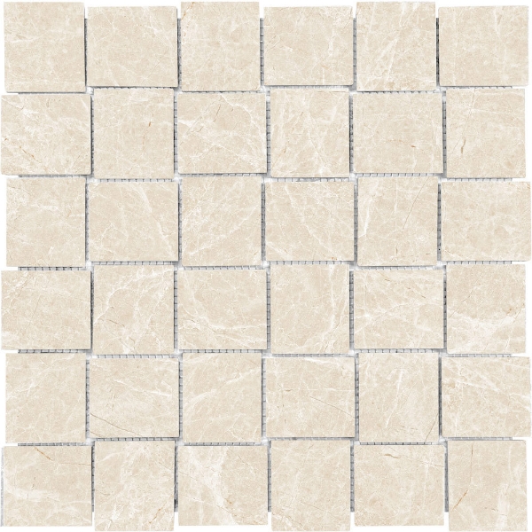 Picture of Tesoro - Lucca Basketweave Mosaic Crema Marfil Polished