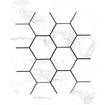 Picture of Tesoro - Lucca Hexagon Mosaic Calacatta Matte